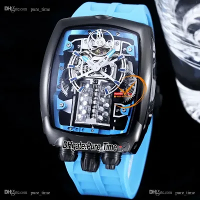 Custom Veyron Sixteen Cylinder Engine Dial Supercar Bugatti Jacob Luxury Men's Quartz Reloj Watch
